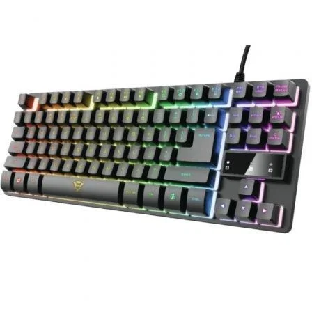 Trust GXT 833 Thado Teclado Gaming TKL Compacto Negro/Plata